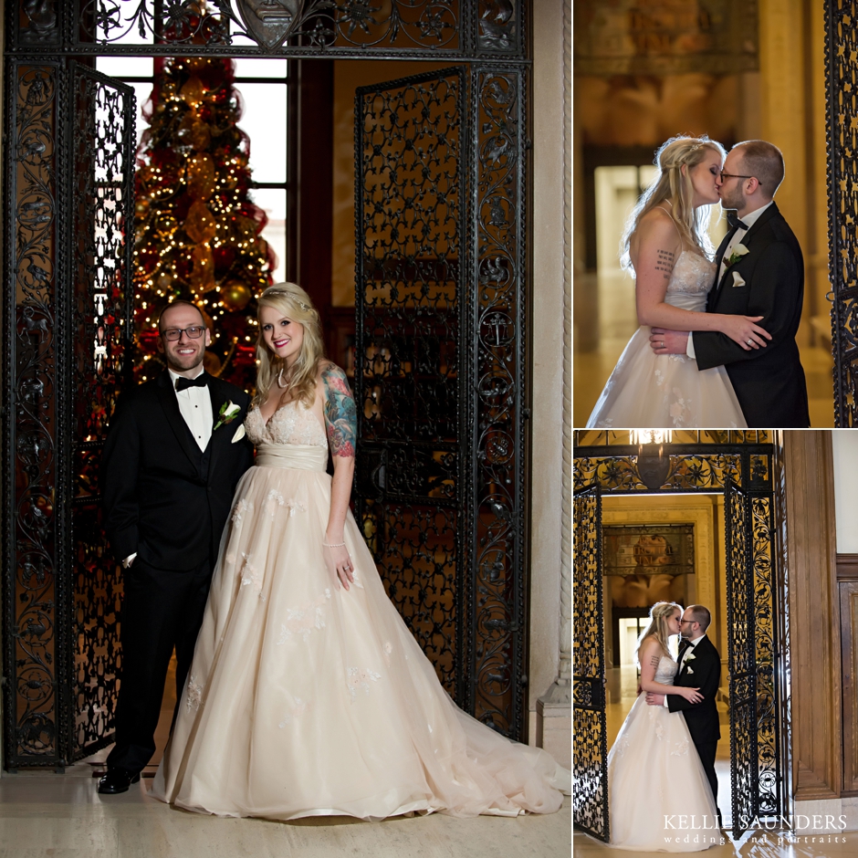 Detroit public library wedding photos